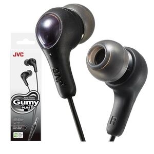 JVC Gumy Plus Wired Earbuds HA-FX7 Black Stereo Earphones 3.5mm New